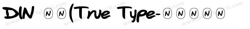 DIN 粗体(True Type字体转换